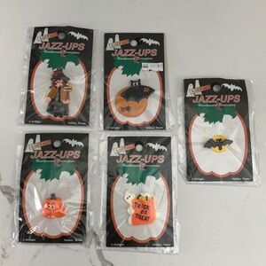 Hand painted Jazz up Halloween Craft Embellishments 5 Pieces
